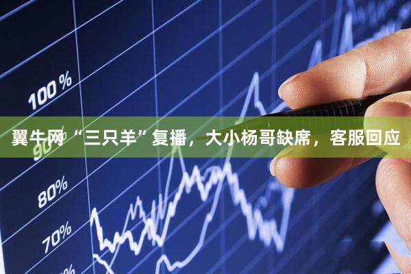 翼牛网 “三只羊”复播，大小杨哥缺席，客服回应