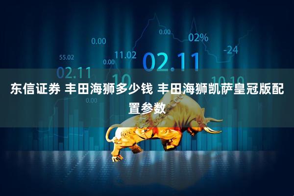 东信证券 丰田海狮多少钱 丰田海狮凯萨皇冠版配置参数