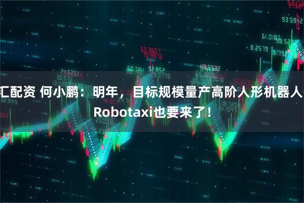 汇配资 何小鹏：明年，目标规模量产高阶人形机器人！Robotaxi也要来了！